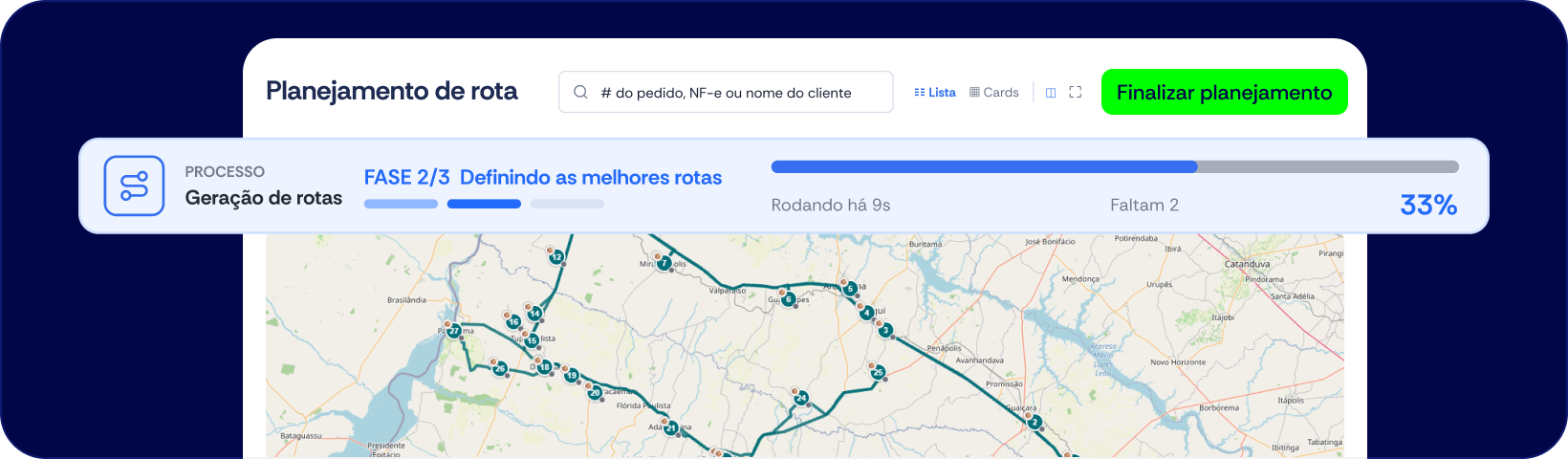 Otimização e roteirização automática
